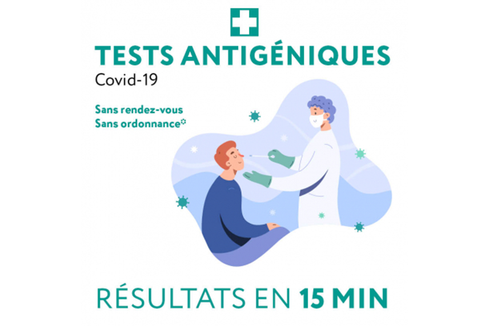 tests antigéniques avec résultats en 15 min